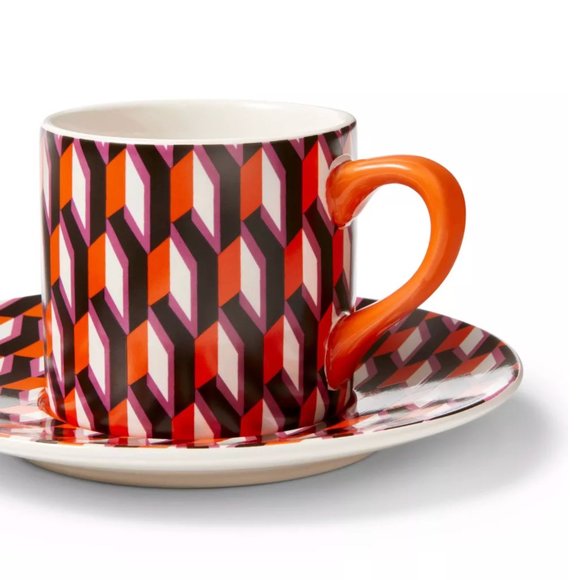 DVF for Target Arrow Geo Mug Drinkware Set with Saucers & Stand - Picture 3 of 4